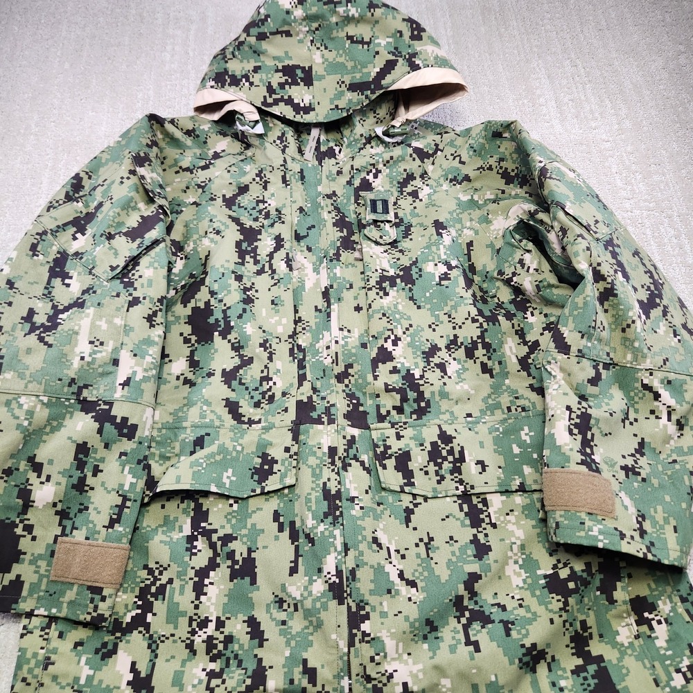 US Navy Type III Working Parka Gore Tex Men Medium Aor2 Camo Waterproof Shell